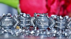 14k white gold 9.25″ bracelet 5.50ct natural invisible set diamond 41.4gr C-66