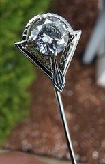 14k Lapel Stick Pin & 0.93ct Diamond 🔥 Modified Reclaimed Antique 🔥 VIDEO