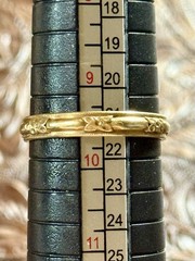 Vtg Art Deco 14k Yellow Gold Art Carved Orange Blossom Wedding Ring 9 1/2 3.24g