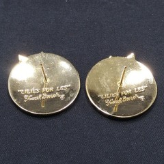 Laurel Burch “Lilies For Les” Floral Post Earrings, Gold Plated, 1980s Vintage