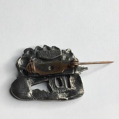 Birds & Blooms Brooch Pin Pewter Flower Wheelbarrow Granny Cottage Fairycore