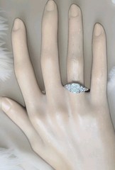 Vintage Platinum Engagement Ring 1.71ct.Natural Cushion Diamond GIA Cert 1930’s