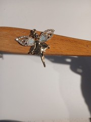 Kirks Folley Fairy Angel Vintage Charm Gold Tone Pandant W Rhinestones