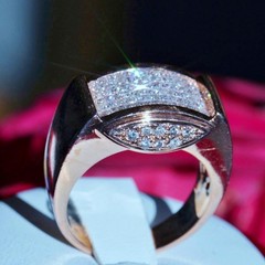 14k rose gold ring 0.65ct natural diamond invisible set sz 7 vintage 10.60g N282