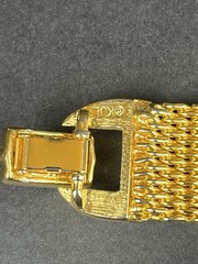 Vintage Kenneth Jay Lane (KJL) Gold Tone Mesh Bracelet – 7” – Boxed w/ COA