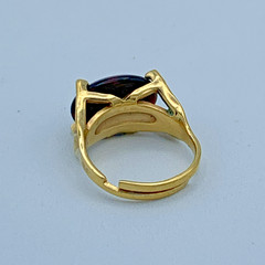 Sarah Coventry Gold Tone Wood Nymph Adjustable Ring R195