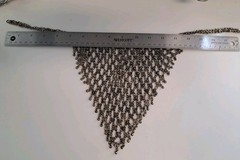 Huge VTG Silver Tone Chain Mail Bib Necklace Boho Tribal Statement Festival Vibe