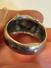 Sterling Silver Domed Ring Statement Ribbed Cocktail Band