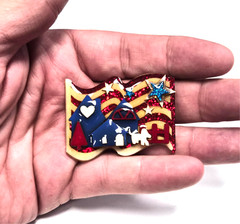 House Pins by Lucinda USA Patriotic 4th of July American Flag Pin / Brooch