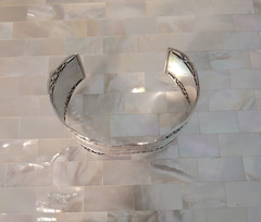 Antique 1898 M&C Edinburgh Sterling Silver Hallmarked Cuff Bracelet 26.8 gr