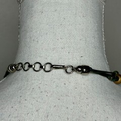 Green Multi Strand Stone and Plastic Bead Necklace