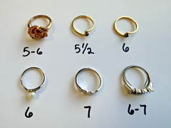Vintage Avon Ring Lot of 6 from the 70’s 80’s Various Adjustable Sizes see photo