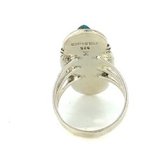Kathy Thomas Southwestern Style Turquoise, Sterling Silver Ring Sz. 6