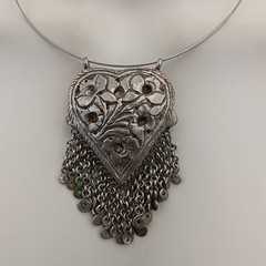 Vintage Boho Chocker Necklace Chandelier Ethnic Ottoman Bedouin Tribal Hoop Bold