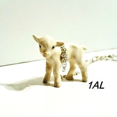 Porcelain Lamb necklace baby lamb necklace Tiny Ceramic little lamb necklace