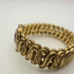 Vintage Carmen Sweetheart Bracelet Red Heart Expansion WWII Era BROKEN LINK