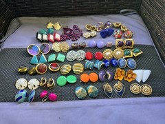 Vintage Fashion Earrings Lot Mixed Materials,Multicolor Pre Owned Unbranded D7