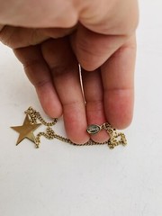 Vintage Avon Gold Tone Star Celestial Dainty Everyday Choker Adjustable Necklace