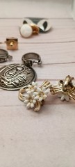 14 Pairs Of Vintage Earrings Coro, Monet, Trifari Japan. Screwback, Clip On,…