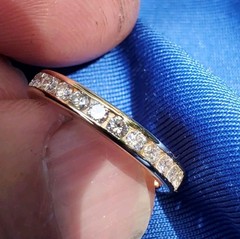 NATURAL EARTH MINED DIAMOND Wedding Band VVS Eternity Anniversary Stacking Ring