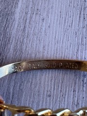 Vintage SIGNED, FLORENCE ITALY 24KT PLATED BRACELET.