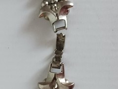 Vintage Goldette Squash Blossom Faux Turquoise Necklace 25″ 1970’s Southwestern