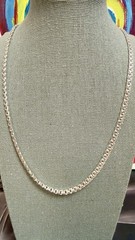 875 Sterling Silver Chain- 22.2″ – 56 cm – Vintage East European USSR Era #1936