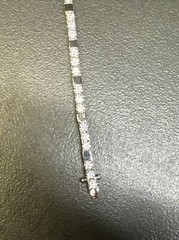 Sterling Silver 925 Cz Stone Tennis Bracelet Marked Korea Docz Jjj Z92