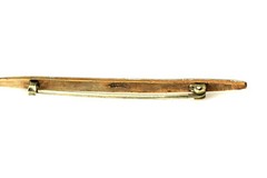 925 Sterling Silver Top Cubic Zirconia Vintage Bar Brooch 3.1 Grams (PEN5771)