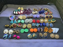 Vintage Fashion Earrings Lot Mixed Materials,Multicolor Pre Owned Unbranded D7