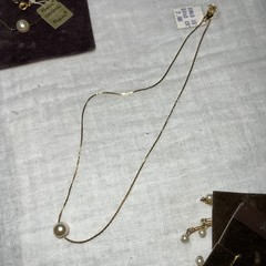 VTG NOS Napier Faux Pearl Jewelry Set Necklace Bracelet Pierced Earrings NWT