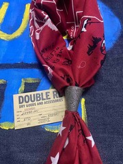 RRL double rl Metal Scarf Slide CLIP Vintage Silver Tone Bandana Ring Cowboy