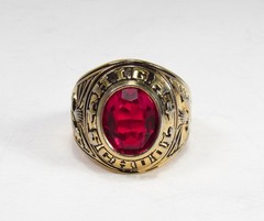 Vintage Vargas USA 18K GE Salesman Sample Display High School Class Ring Sz 8.75