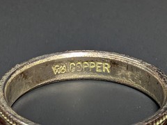 Vintage Wheeler Manufacturing Copper Band Ring Etched 3.5 mm Size 9