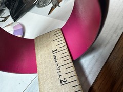 Vintage Bracelet Cuff Bangle Wood Painted 3 Piece Chunky Colorful