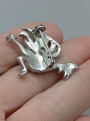 Vintage Rooster Chicken Brooch Pin Mid Century Set 2 Enamel Sparkly Cartoon Like
