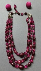 vintage 7 pc lot West Germany Japan 4 Necklaces 3 Pairs Earring MCM