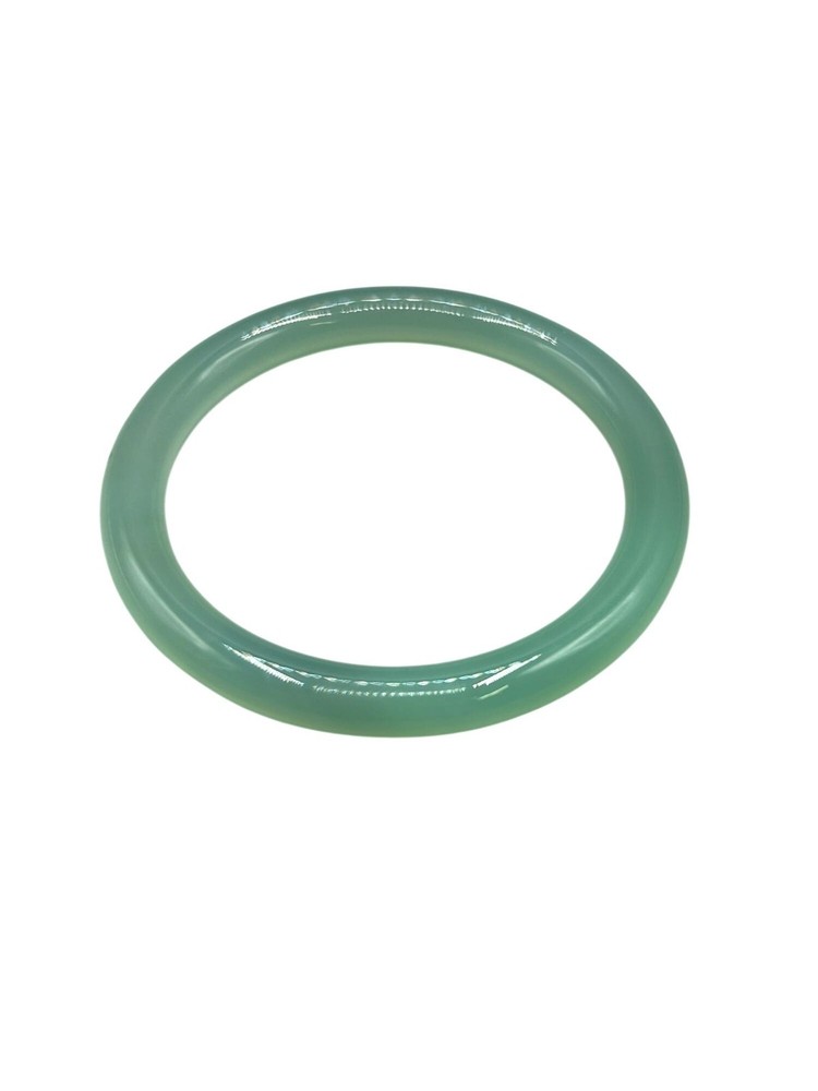 Vintage Green Glass Bangle Bracelet Small 2.25″ Opening Diameter