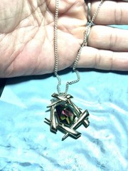 Vintage Sarah Coventry “Chinese Modern” Watermelon Rhinestone (1964) Necklace