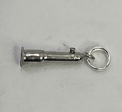 Vintage .925 STERLING SILVER 3D Horn CHARM For Charm Bracelet