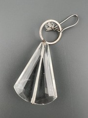 Vintage 925 Quartz Earring Single Sterling Silver Dangle Signed Deb Guyot