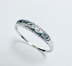 Vintage 14k White Gold Fliral Woman’s Ring Size 7
