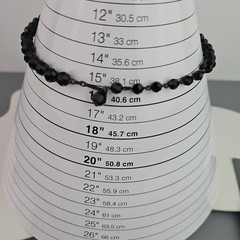Vintage 2 Black Faceted Glass Beaded Necklace 25 in n 12 in extender
