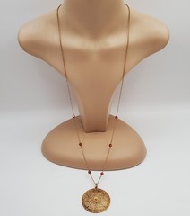 VTG 925 Ross Simons Necklace 32in Sterling Silver Vermeil 18g Asian Medallion