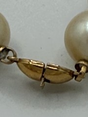 Vintage Monet faux pearl purple beaded necklace – 36” In Length