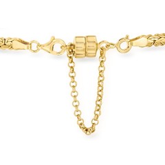 Ross-Simons IT 18k Gold Plate Magnetic Brclt Clasp Converter w Safety Chain