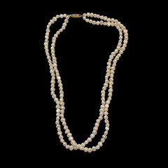Vintage Unbranded Two Strand Freshwater Pearls Choker Necklace