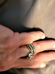 Vintage Gold and Silver Zirconic Ring