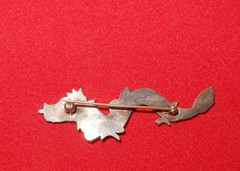 Sterling Silver Dragon Brooch with Moonstone – 3 inches. Power/Good Luck