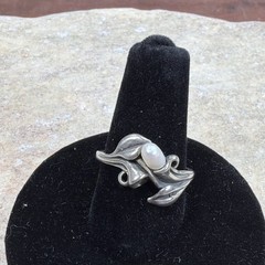 Kabana Vintage Sterling Silver Pearl Flower Ring Women’s Size 6 Weight 2.5 Grams